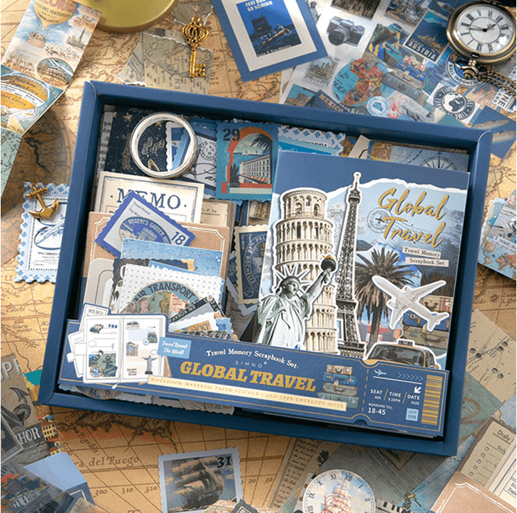 Scrapbook Gift Box Kit | Global Travels - Image 1