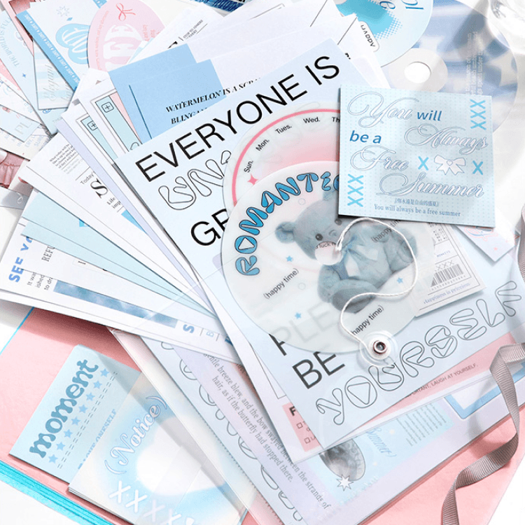 Sea Fantasy – Korean Collage Scrapbook Paper Set (101 pcs) - Image 1