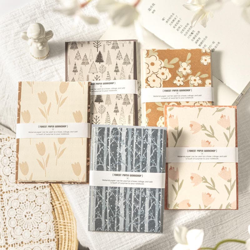 20pcs Mori Paper Workshop Series European Garden Collage Decorative Material Paper - Image 1