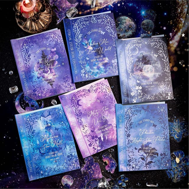 Starry Sky Secret Realm Series – Ice Crystal PET Stickers (20 pcs per Pack)